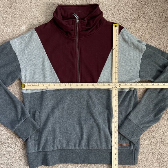 BKE Womens Unisex Vintage Inspired 90s Colorblock L Pullover Quarter Zip Anorak - Picture 5 of 7